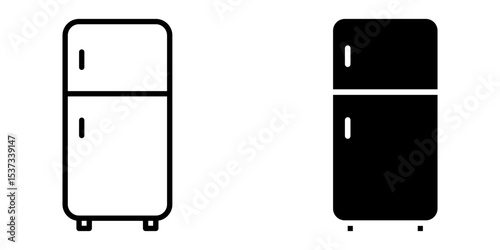 Fridge Icon set. Symbol isolated on white background. vector illustration.