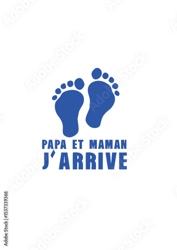 papa maman arrive bebe pied
