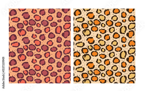 Seamless leopard skin pattern. Leopard Spots Pattern, Colorful leopard-spotted skin seamless pattern