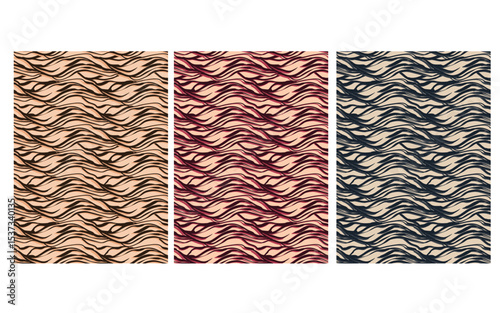 seamless zebra pattern, Seamless exotic animals skin patterns, Zebra print repeat pattern, illustration