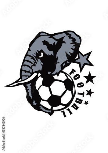 football elephant logo defense ballon