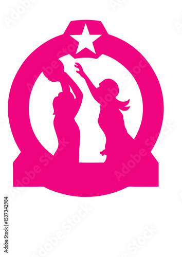 net sport ball fille logo club