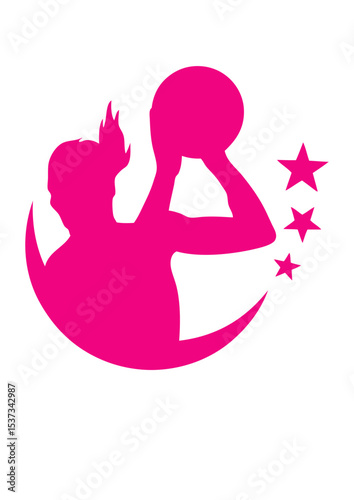 net sport ball fille logo club