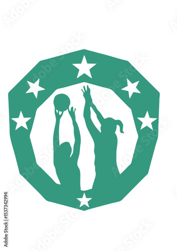 net sport ball fille logo club