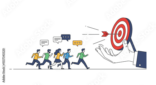 Achieving Corporate Business Goals with Teamwork and Focused Strategy for Success