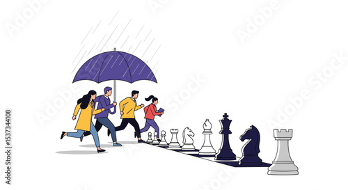Navigating Challenges Strategically a Team Under Protection in the Market