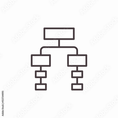 hierarchical organization chart icon sign vector