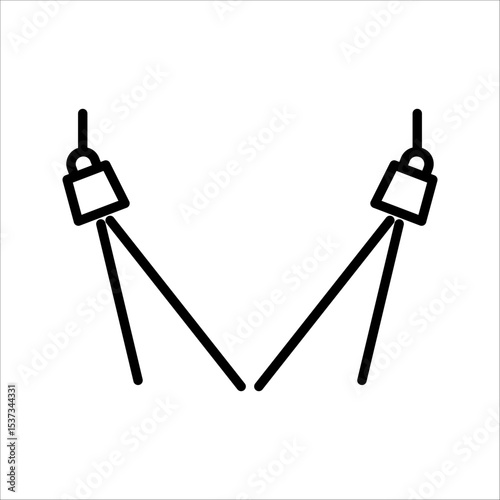 spotlights Icon Symbol isolated white background. vector illustration. color editable.