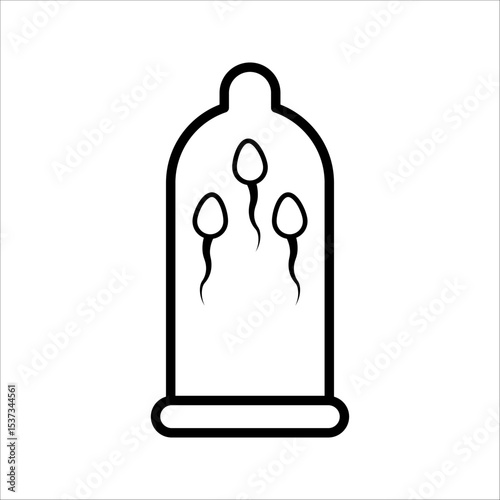 condom Icon Symbol isolated white background. vector illustration. color editable.