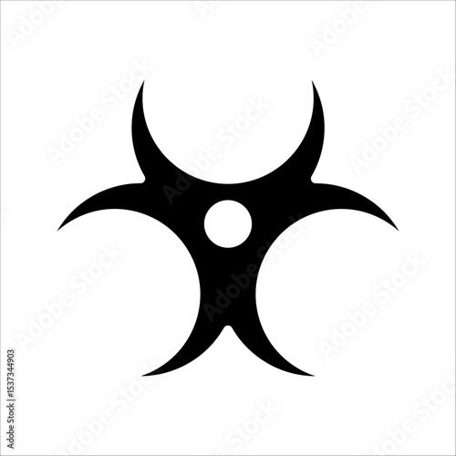Malware Attention Hazard Icon Symbol isolated white background. vector illustration. color editable.