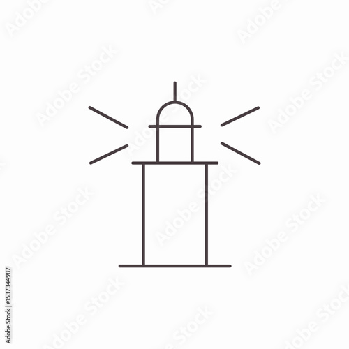 minimal lighthouse icon sign vector