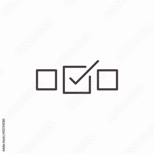multiple checkbox selection icon sign vector