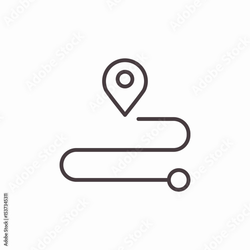 navigation path marker icon sign vector