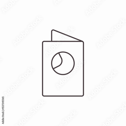 passport with globe icon sign vector