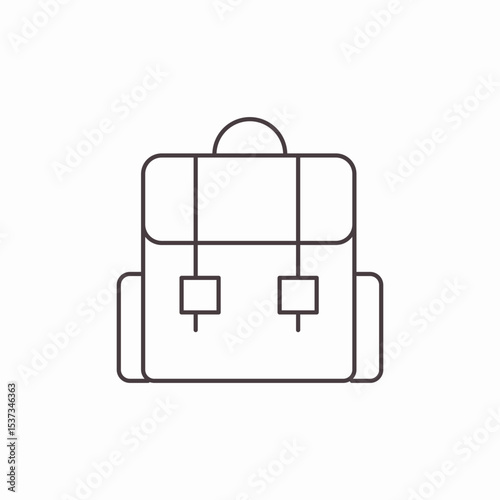 school backpack bag icon sign vector