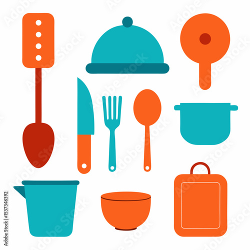 kitchen set of icon vector illustration	