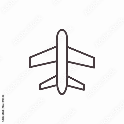 simple airplane airbus icon sign vector