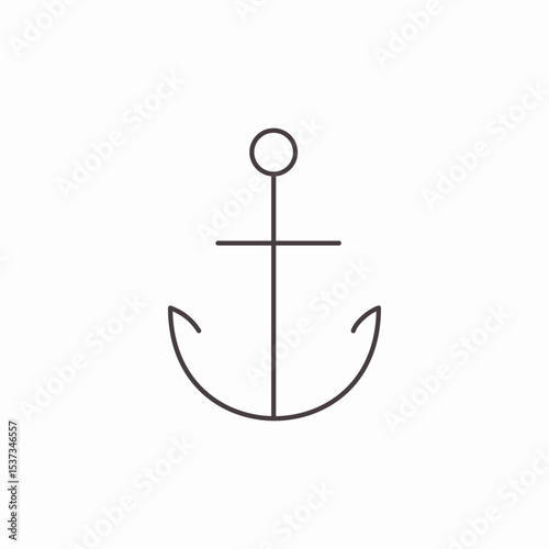 simple boat anchor icon sign vector