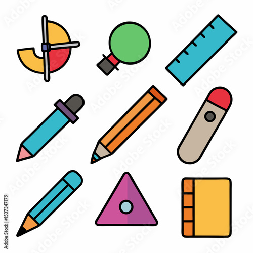 drawing set of icon vector illustration