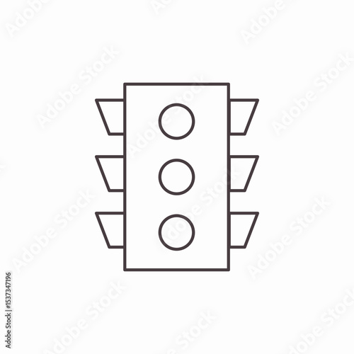 traffic light stencil icon sign vector