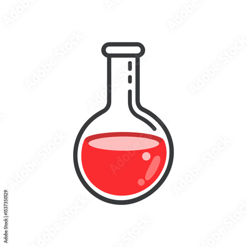  icon of a phial with red liquid inside designed