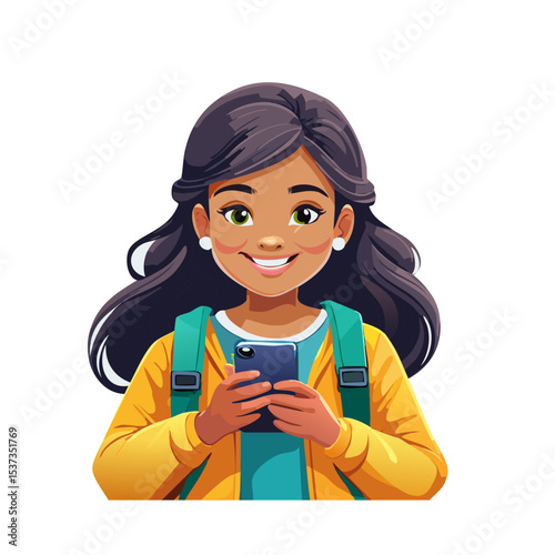 girl with mobile phone