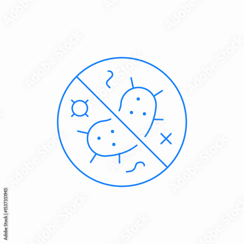 clean sterilisez no bacteria icon sign vector