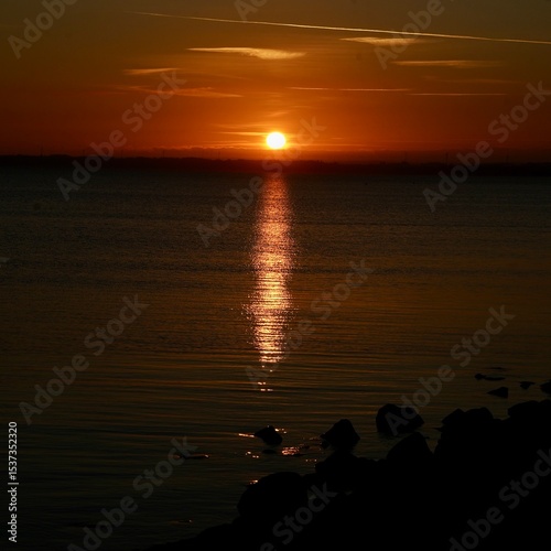 sunset on the sea
