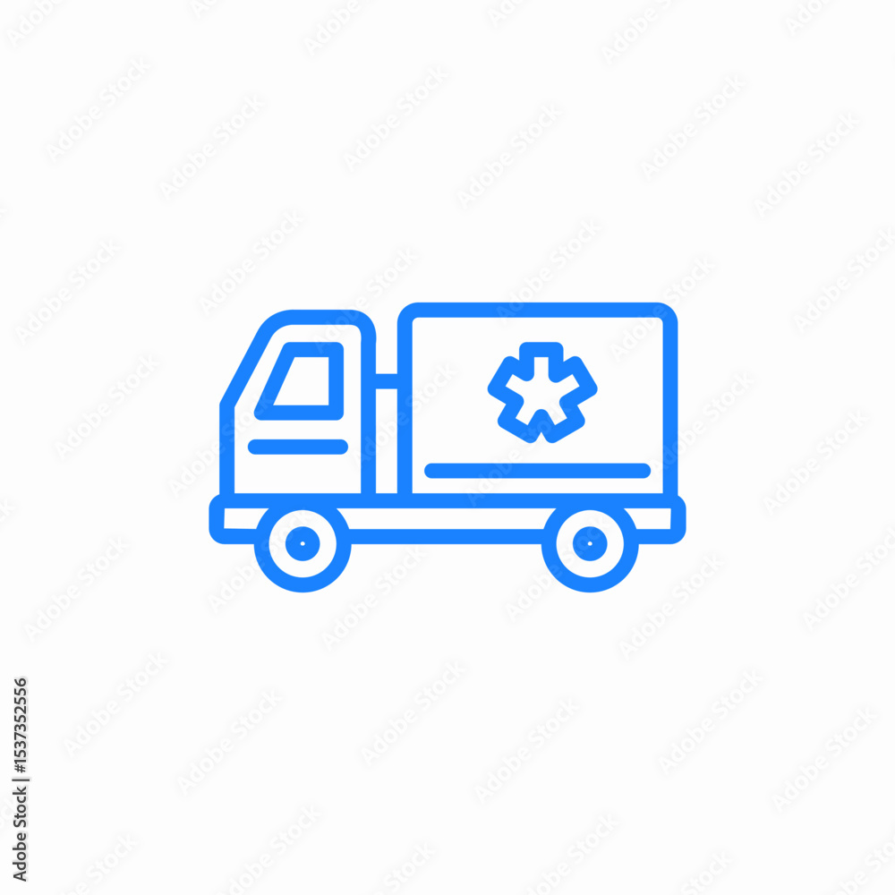 Fototapeta premium emergency tuck icon sign vector