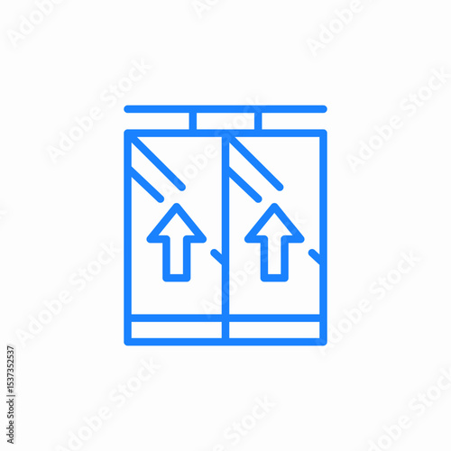 elevator going up icon sign vector