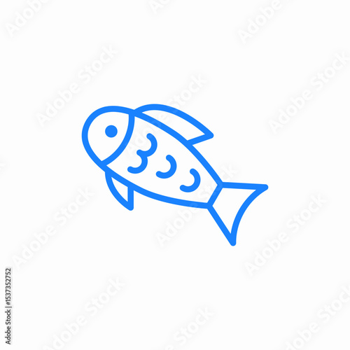 fish sea icon sign vector