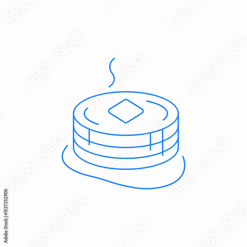glazed pancake icon sign vector