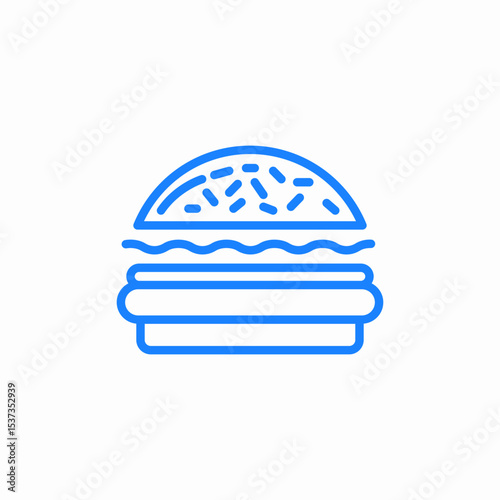 hamburger food icon sign vector