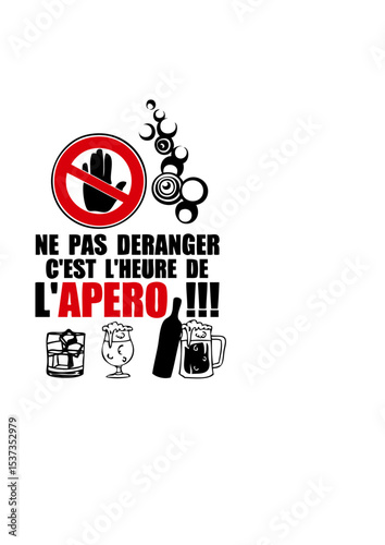 pas deranger heure apero humour alcool