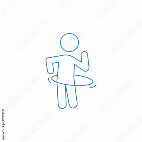 hula hoop spinning icon sign vector
