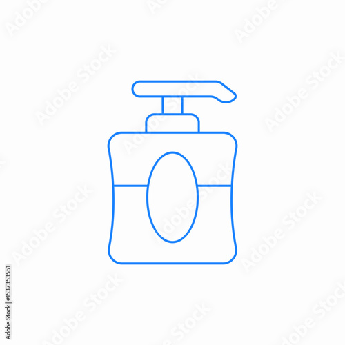 liquid soap bottle icon sign vector