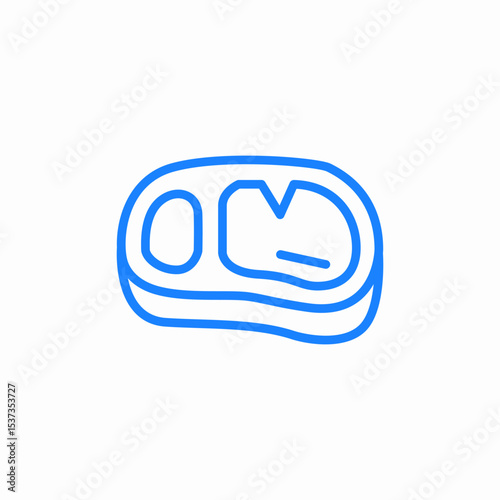 meat steak icon sign vector