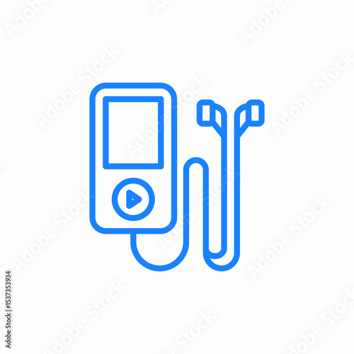 mp3 player icon sign vector