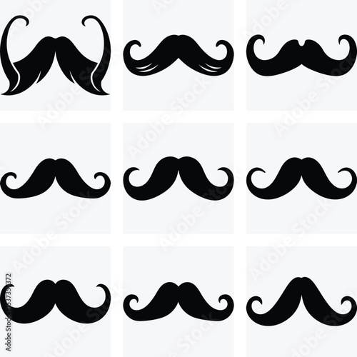Mustache Styles Collection: Vintage & Hipster Facial Hair
