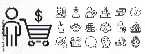 Brain working, Meeting and Organic tested line icons for web app. Glare of light effect. Message icon. Pack of Buying currency, Delete user, Foreman pictogram icons. Vector