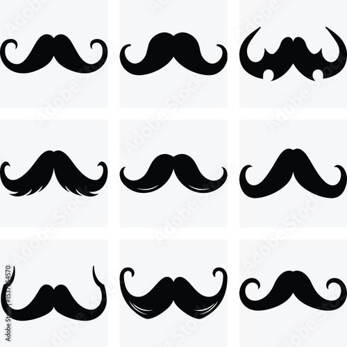 Mustache Styles Collection: Vintage & Hipster Facial Hair
