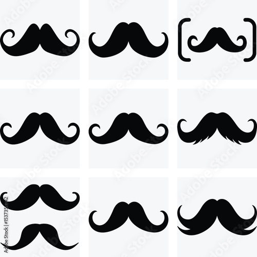 Mustache Styles Collection: Vintage & Hipster Facial Hair