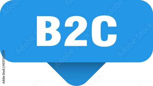 b2c sticker. b2c sign on transparent background