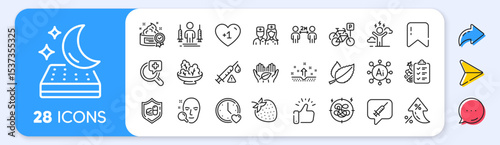 Difficult stress, Coronavirus injections and Dating line icons. Interest rate, AI generate, Inflation icons. Pack of Medical analyzes, Medical tablet, Fair trade icon. Vector