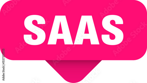 saas sticker. saas sign on transparent background