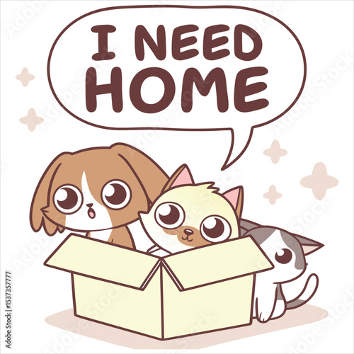 International Homeless Animals' Day Vector Art for T-Shirts Posters August 15th Promotion