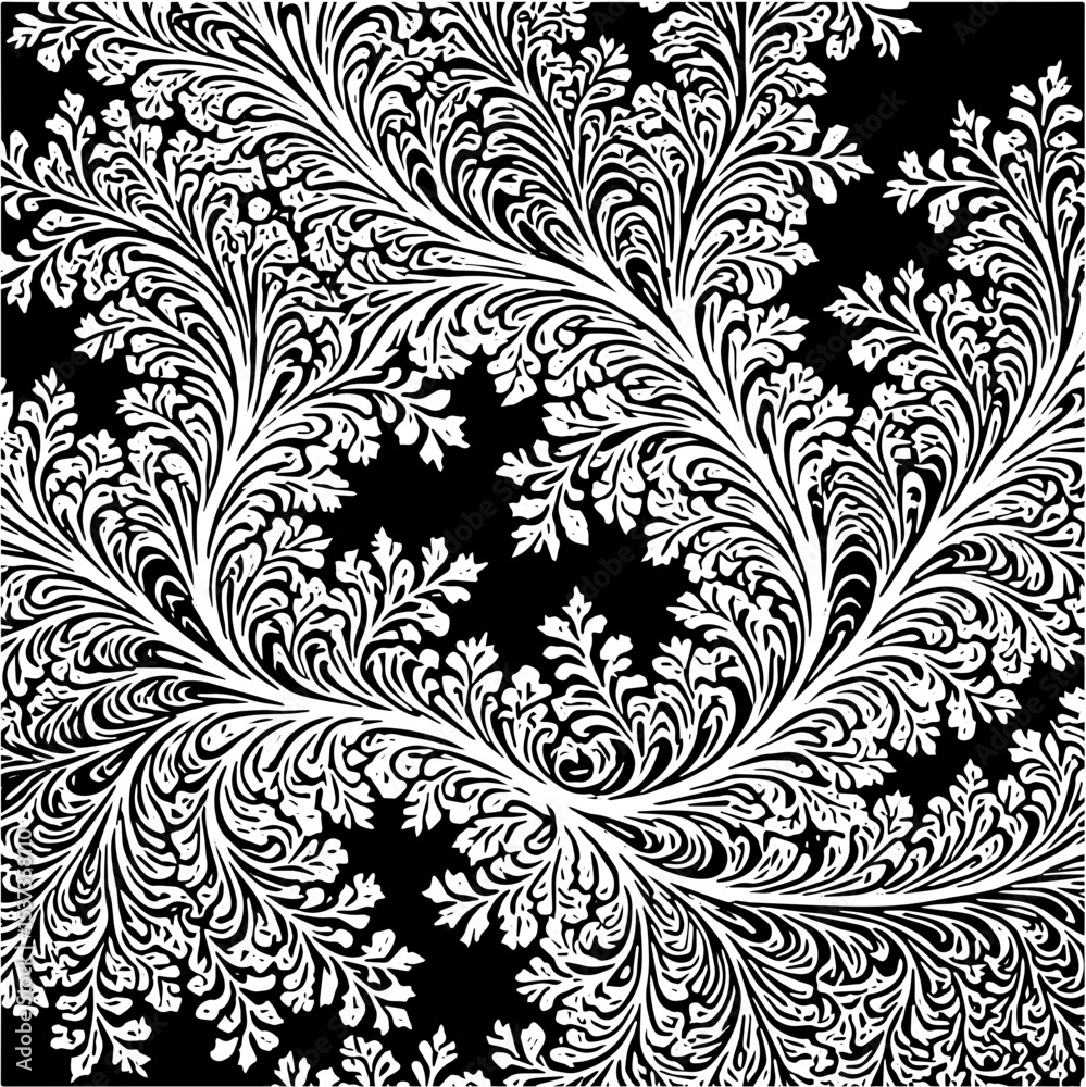 Fototapeta premium fractal background, black and white vector 