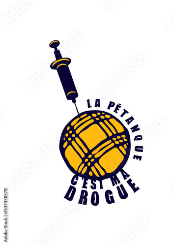 petanque drogue seringue boule piqure