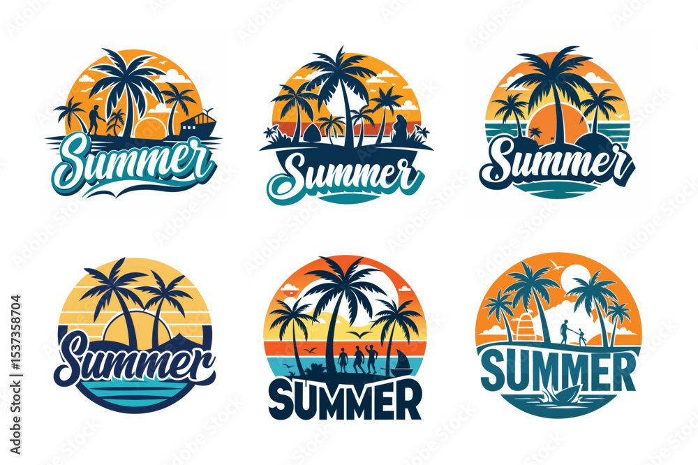 Obraz premium Summer Holiday Shirt design Collection