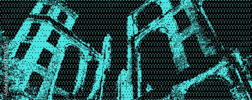 Urban exploration captures intricate architecture in a vibrant digital style